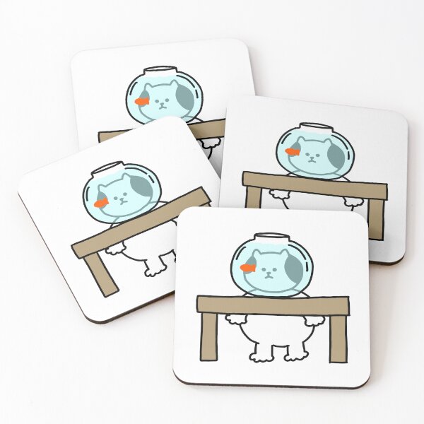Item preview, a Cat looking at the fish designed and sold by superbaechoo.