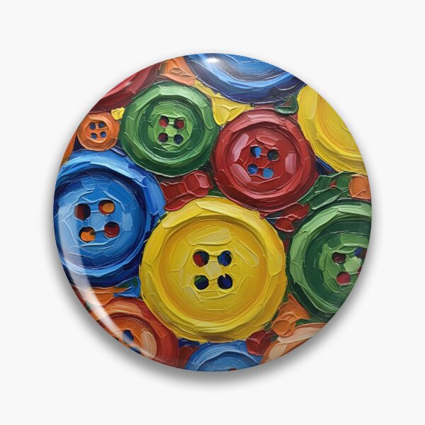 Item preview, Colorful buttons arranged together in different colors: red, yellow, green, orange, white, large and small. designed and sold by jotcar.