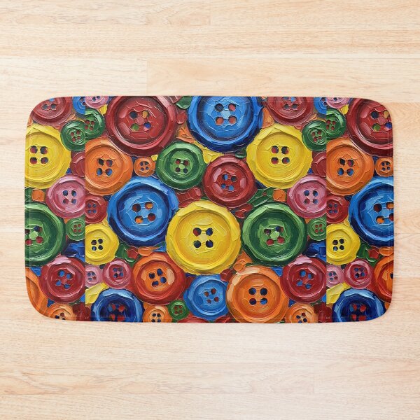 Item preview, Colorful buttons arranged together in different colors: red, yellow, green, orange, white, large and small. designed and sold by jotcar.