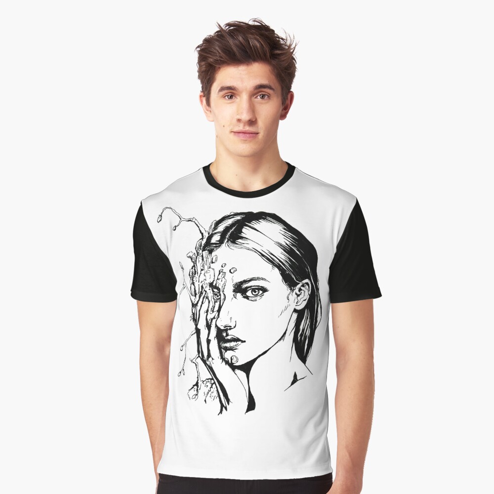 Wooden | Ink Drawing Graphic T-Shirt