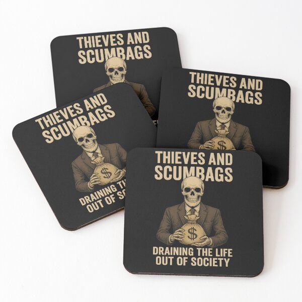 Item preview, Thieves and Scumbags Draining Society Tee Shirt designed and sold by ArtComixHaven.