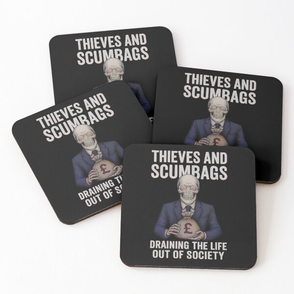 Item preview, Thieves and Scumbags Tee Shirt Design designed and sold by ArtComixHaven.