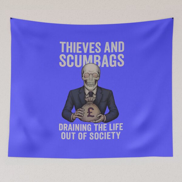 Item preview, Thieves and Scumbags Tee Shirt Design designed and sold by ArtComixHaven.