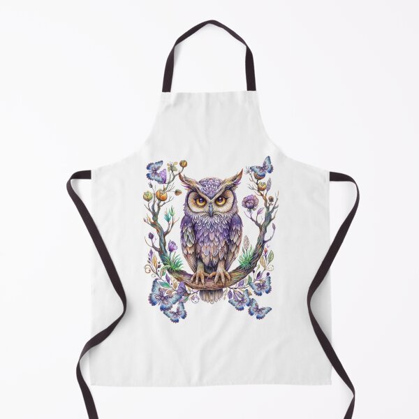 Item preview, beautiful fantasy owl with butterflies designed and sold by LoneAngel.