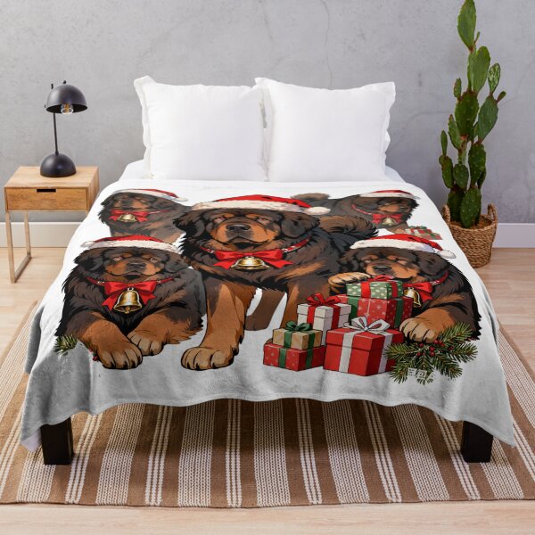 Item preview, Tibetan Mastiff Merry Christmas designed and sold by forget45studio.