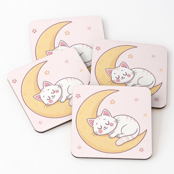 Item preview, Sleepy Cat on the Moon designed and sold by Broxui.