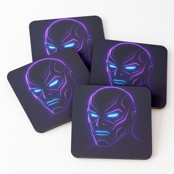 Item preview, The Masked Visitor – 1337 Neon Cyberpunk designed and sold by KawaiiOrbit.