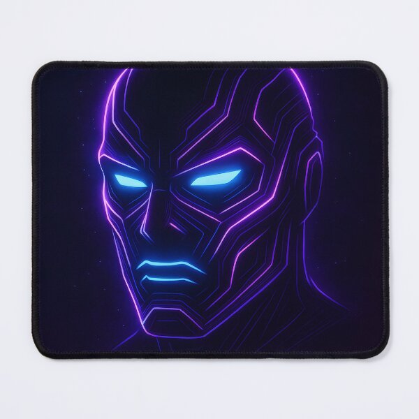 Item preview, The Masked Visitor – 1337 Neon Cyberpunk designed and sold by KawaiiOrbit.