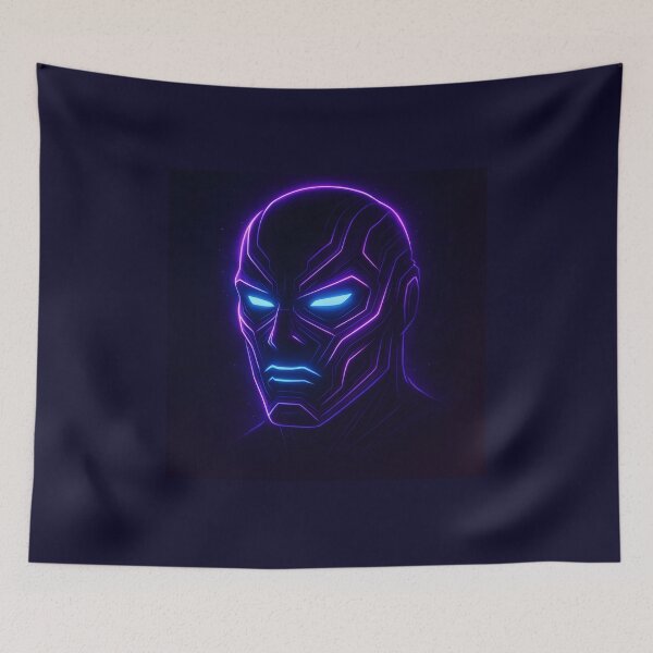 Item preview, The Masked Visitor – 1337 Neon Cyberpunk designed and sold by KawaiiOrbit.