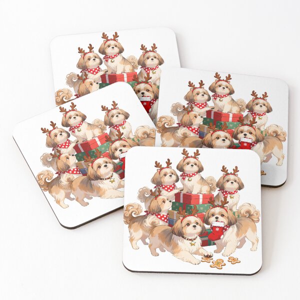 Item preview, Tibetan Spaniel Merry Christmas designed and sold by forget45studio.