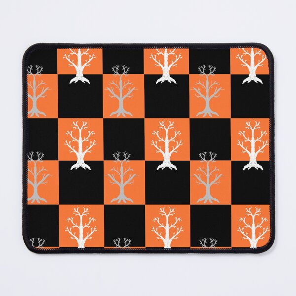 Item preview, Inkblot Trees on Black and Orange Checkers designed and sold by JaygiesDesign.