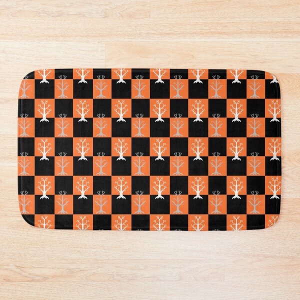 Item preview, Inkblot Trees on Black and Orange Checkers designed and sold by JaygiesDesign.