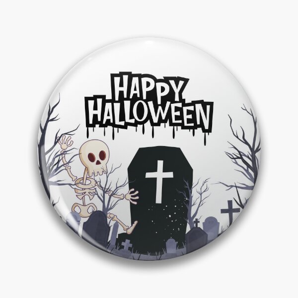 Item preview, Happy Halloween Skeleton – Spooky Graveyard Art designed and sold by Anahit Petrosyan Art Studio & Unique Print Designs for a Gift.