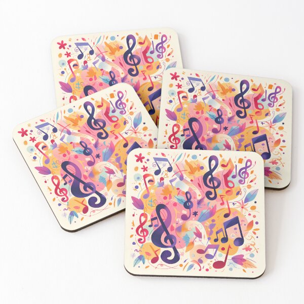 Item preview, Neon Pop Music Notes – Colorful Dancing Sheet Music Art Print designed and sold by Windy-market.