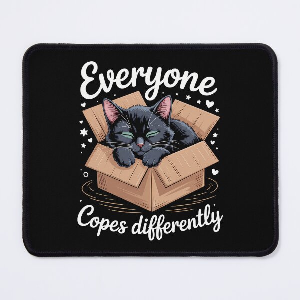 Item preview, Everyone Copes Differently Cat Napping Funny Mental Health designed and sold by DoorwayThreads.