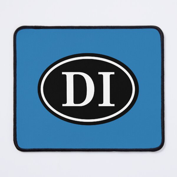 Item preview, DI Initials Monogram Oval White Letters designed and sold by Jeallan Designs.