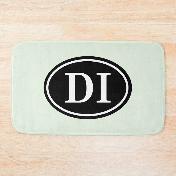 Item preview, DI Initials Monogram Oval White Letters designed and sold by Jeallan Designs.