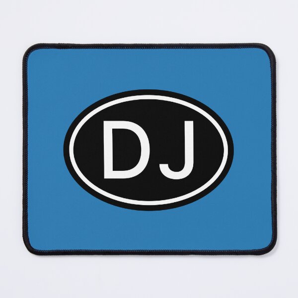 Item preview, DJ Initials Monogram Oval White Letters designed and sold by Jeallan Designs.