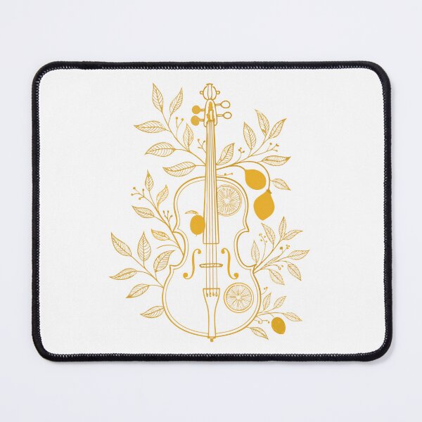Item preview, Minimalist Lemon Cello Line Art – Elegant Yellow Music Design designed and sold by VividOrganica.