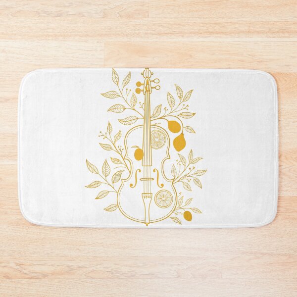 Item preview, Minimalist Lemon Cello Line Art – Elegant Yellow Music Design designed and sold by VividOrganica.