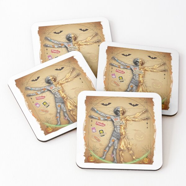 Item preview, Fragile Vitruvian Man Meme – Skeleton Specimen Parody designed and sold by The Classics Freak.
