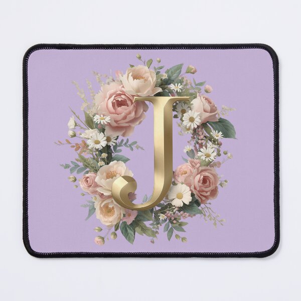 Item preview, Floral Monogram Letter J Wall Art – Elegant Gold Initial J with Roses & Peonies | Personalized Wedding Gift, Nursery Decor, Feminine Botanical Initial J Print designed and sold by AmenAlways.