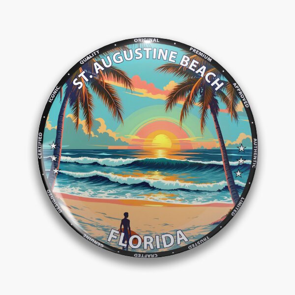 Item preview, St. Augustine Beach – Florida USA - Surf lifestyle historic coastal waves designed and sold by inkNext.