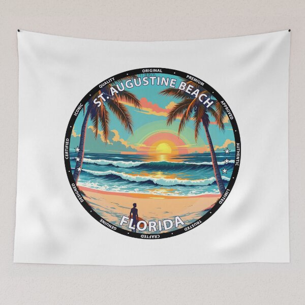 Item preview, St. Augustine Beach – Florida USA - Surf lifestyle historic coastal waves designed and sold by inkNext.