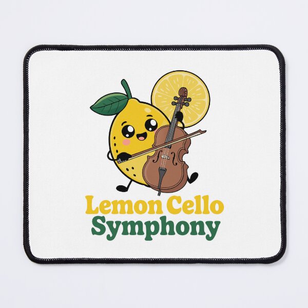 Item preview, Cartoon Lemon Playing Cello – Cute “Lemon Cello Symphony” designed and sold by VividOrganica.