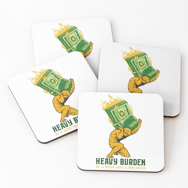 Item preview, Atlas Carrying Burning Money Stack – Heavy Burden Concept designed and sold by -DEEWOLF-.