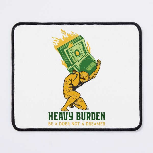 Item preview, Atlas Carrying Burning Money Stack – Heavy Burden Concept designed and sold by -DEEWOLF-.