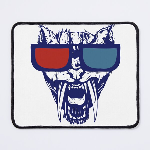 Item preview, Sabertooth with 3D Glasses – Retro Movie Predator Tee designed and sold by tredinium.
