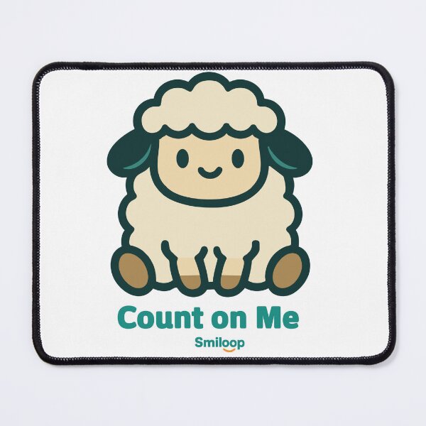 Item preview, Count on Me – Cute Fluffy Sheep Illustration | Smiloop Design designed and sold by Smiloop Kivivi.