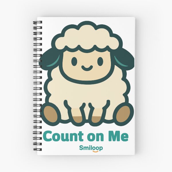 Item preview, Count on Me – Cute Fluffy Sheep Illustration | Smiloop Design designed and sold by Smiloop Kivivi.