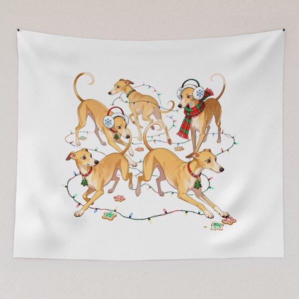 Item preview, Italian Greyhound Merry Christmas designed and sold by forget45studio.