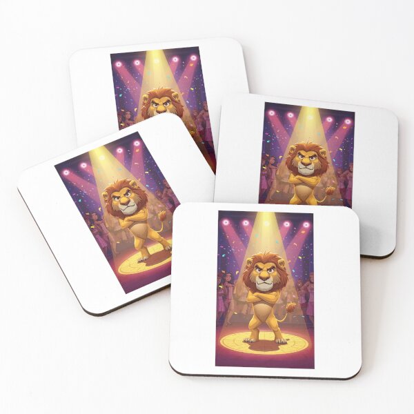 Item preview, Confident Party Lion – Cartoon King of the Jungle Illustration designed and sold by FunnyOfferings.