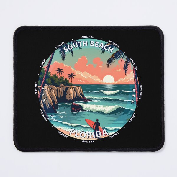 Item preview, South Beach – Florida USA - Surf lifestyle vibrant city waves designed and sold by inkNext.