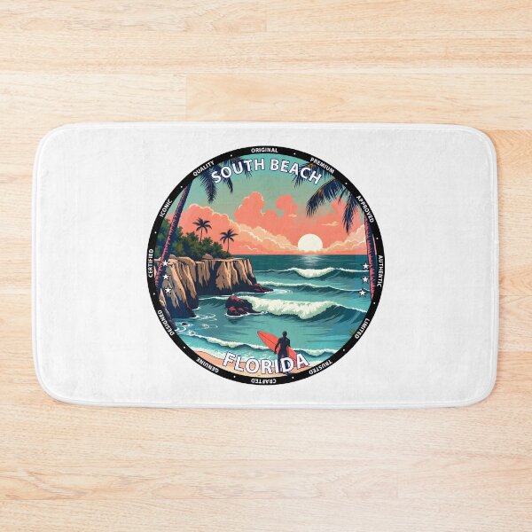 Item preview, South Beach – Florida USA - Surf lifestyle vibrant city waves designed and sold by inkNext.