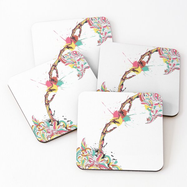 Item preview, Colorful Flowers & Skeletal Hands – Gothic Floral Contrast Design designed and sold by tredinium.