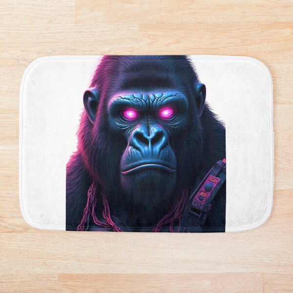 Item preview, Cyberpunk Neon Gorilla – Futuristic Synthwave Animal Art designed and sold by SEBRYS.