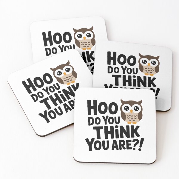 Item preview, Hoo Do You Think! Owl Pun designed and sold by PMCreative.