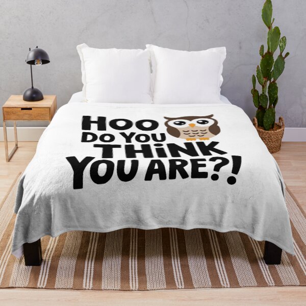 Item preview, Hoo Do You Think! Owl Pun designed and sold by PMCreative.