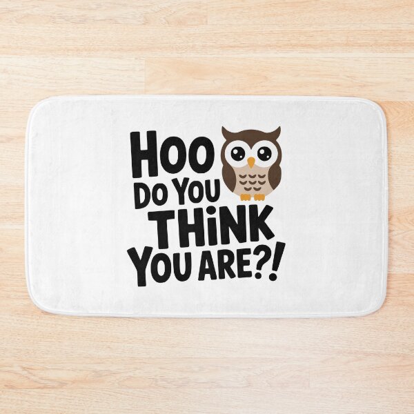 Item preview, Hoo Do You Think! Owl Pun designed and sold by PMCreative.