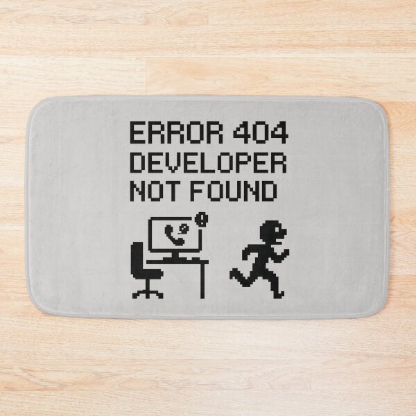 Aperçu de l'œuvre Erreur 404 : Développeur introuvable | T-shirt Pixel Art humoristique pour programmeur créée et vendue par WiserShop.
