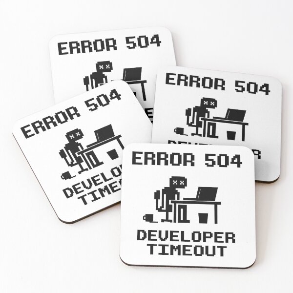 Item preview, Error 504 - Developer Timeout T-Shirt | Funny Programmer Pixel Art designed and sold by WiserShop.