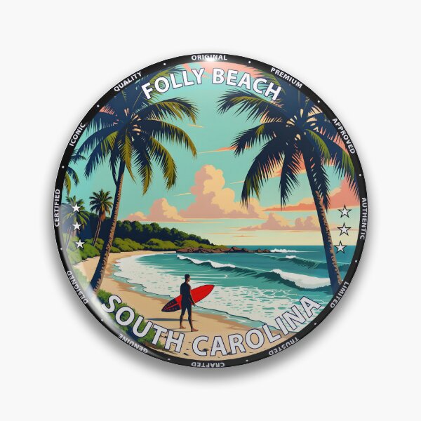 Item preview, Folly Beach – South Carolina USA - Surf lifestyle charming Atlantic waves designed and sold by inkNext.