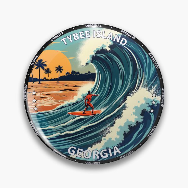 Item preview, Tybee Island – Georgia USA - Surf lifestyle coastal Atlantic waves designed and sold by inkNext.