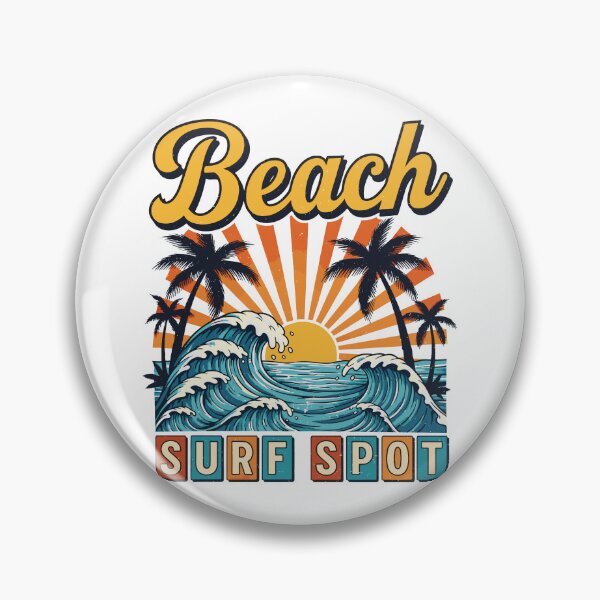 Item preview, Beach Surf Spot Sunset Waves designed and sold by AS Vectorhaus.