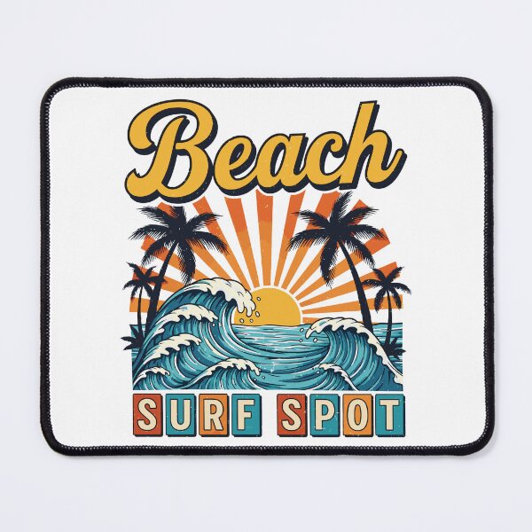 Item preview, Beach Surf Spot Sunset Waves designed and sold by AS Vectorhaus.