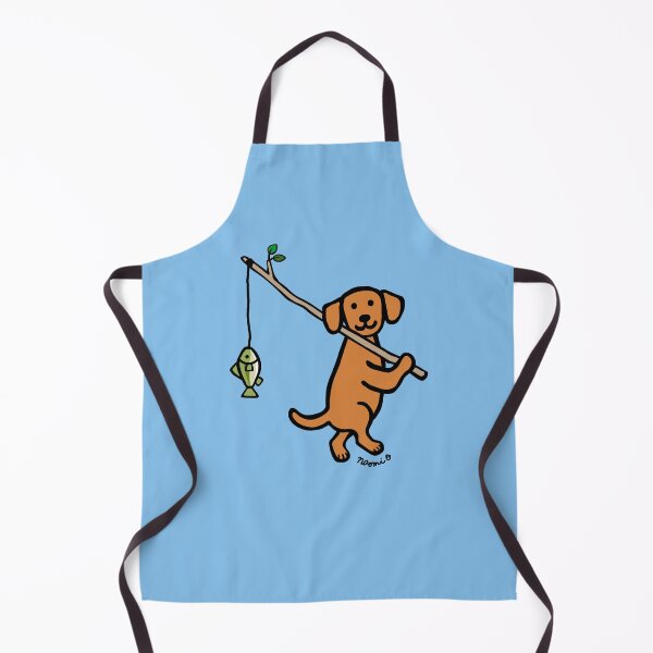 Item preview, Fox Red Labrador Retriever Fishing designed and sold by HappyLabradors.